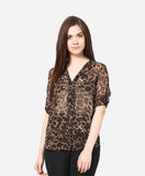 Vvoguish Casual 3/4 Sleeve Printed Women's Top